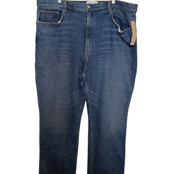 Reformation Liza Ultra High Rise Straight Jeans Size 22 - Picture 4 of 6